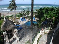 Ocean front deck of the Apart-Hotel EL MAGNIFICO CONDOMINIUMS - Cabarete - Dominican Republic